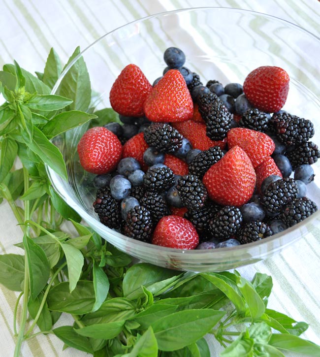 berriesandbasil mixed berries and basil