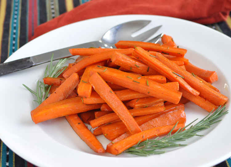 Post image for Apple Cider Roasted Carrots with Rosemary and Nutmeg