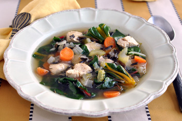 Post image for Chicken Soup with Wild Rice and Greens