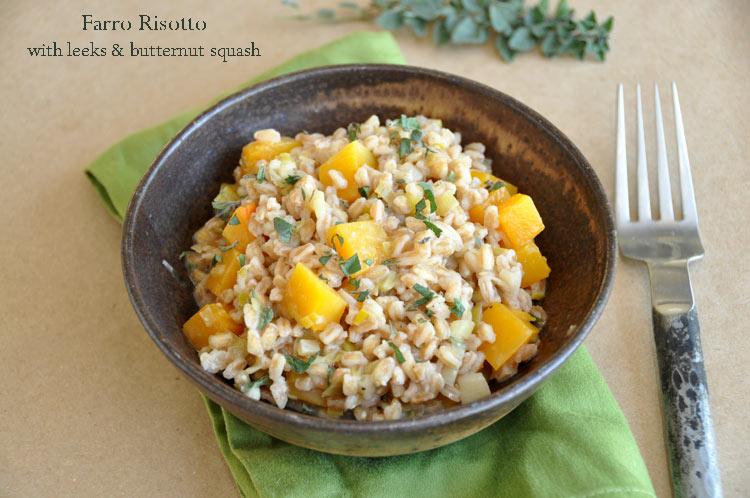 Farro-Risotto-Butternut2 Farro Risotto with Leeks and Butternut Squash
