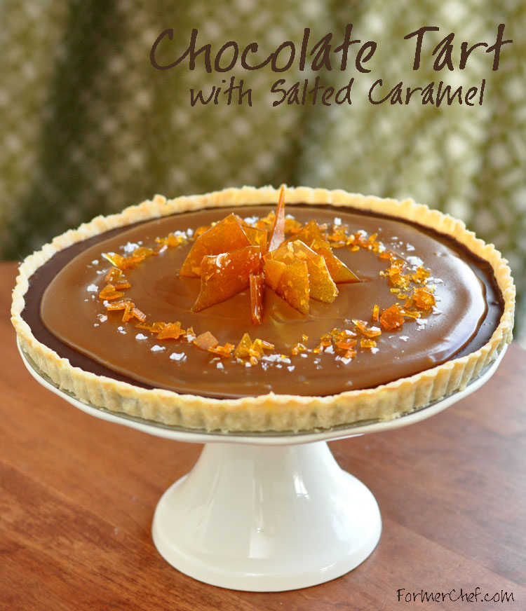 Chocolate Tart with Salted Caramel on www.formerchef.com