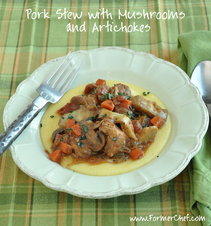 Pork Stew with Mushrooms and Artichokes on www.formerchef.com
