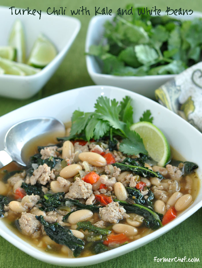 Turkey Chili with Kale and White Beans on formerchef.com